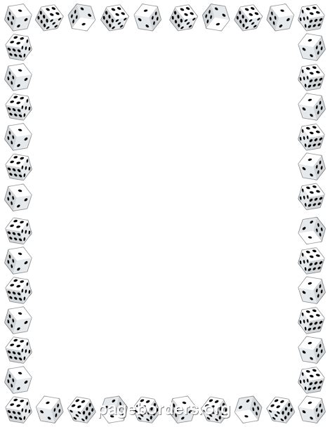 black and white dice clipart|dice border clip art free.